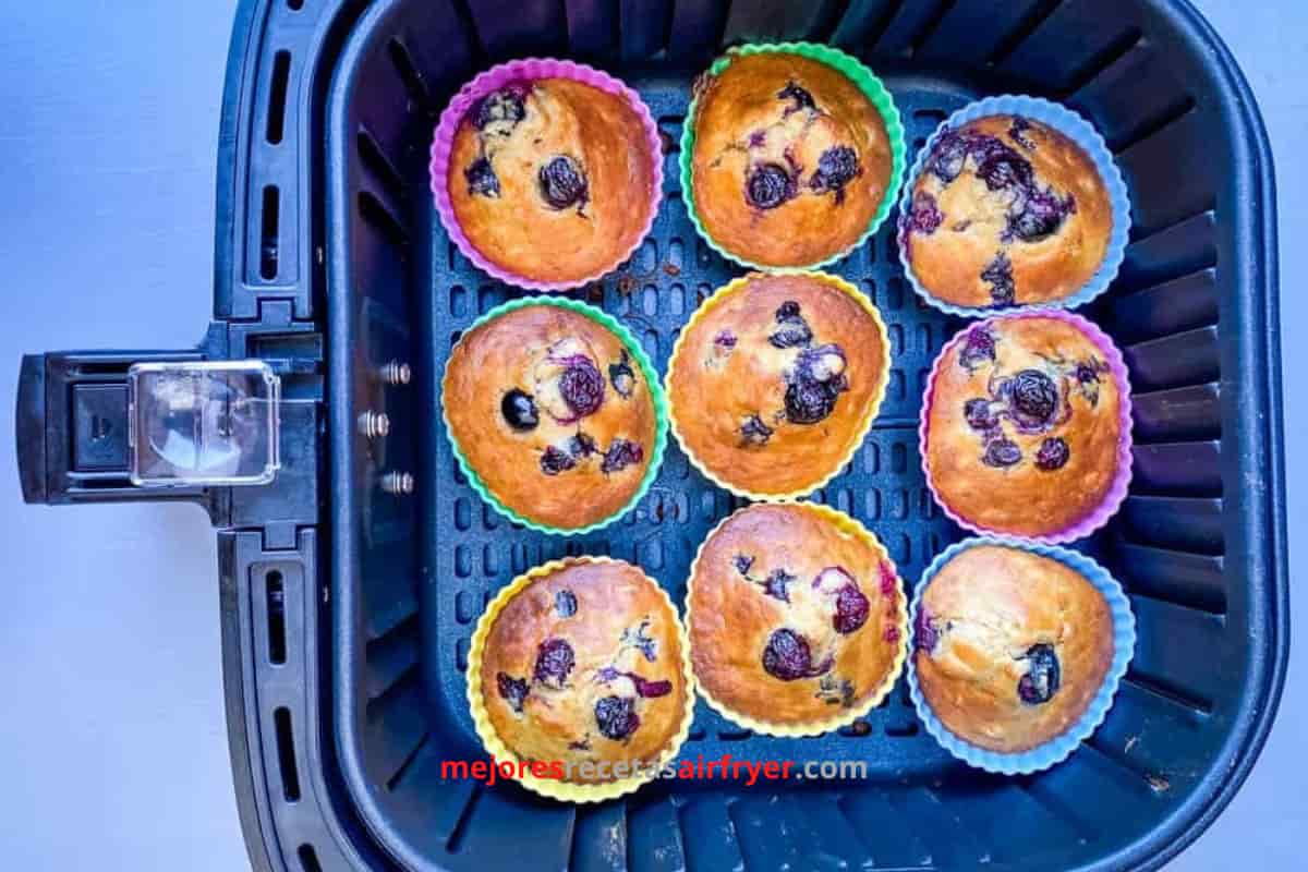 Cómo preparar Muffins de Arándanos en la Freidora de Aire-1