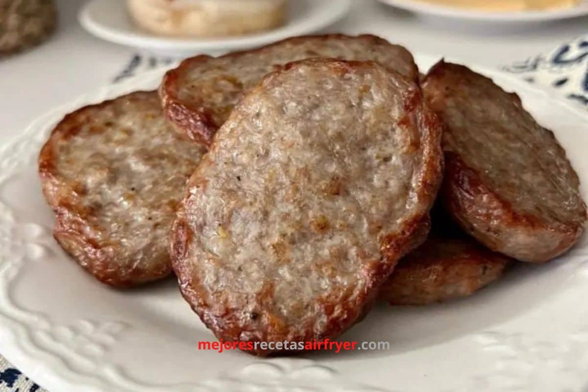 Hamburguesas de salchichas en airfryer