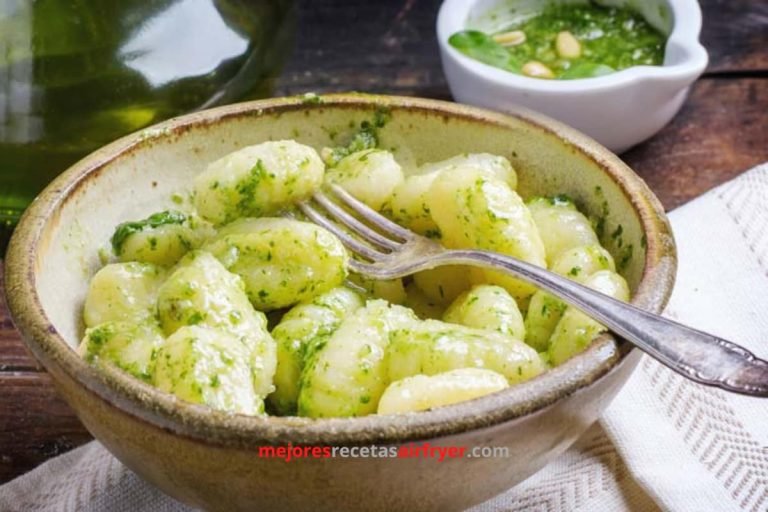 Ñoquis al Pesto en la Freidora de Aire