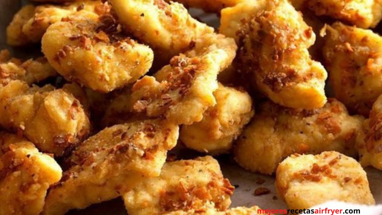 Nuggets de pollo con costra de camote para preparar en la airfryer