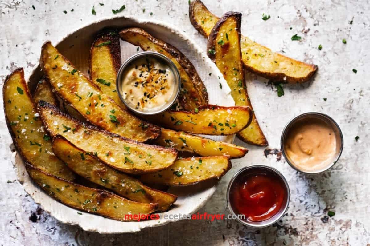 Papas en gajos al horno