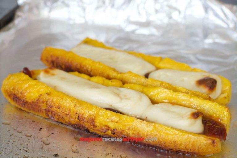 Plátanos Asados con Queso y Bocadillo en la Freidora de Aire