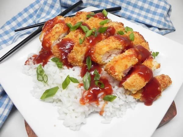 Pollo con salsa Katsu casera