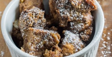 Pudín de Pan con chocolate para preprar en la Air-Fryer