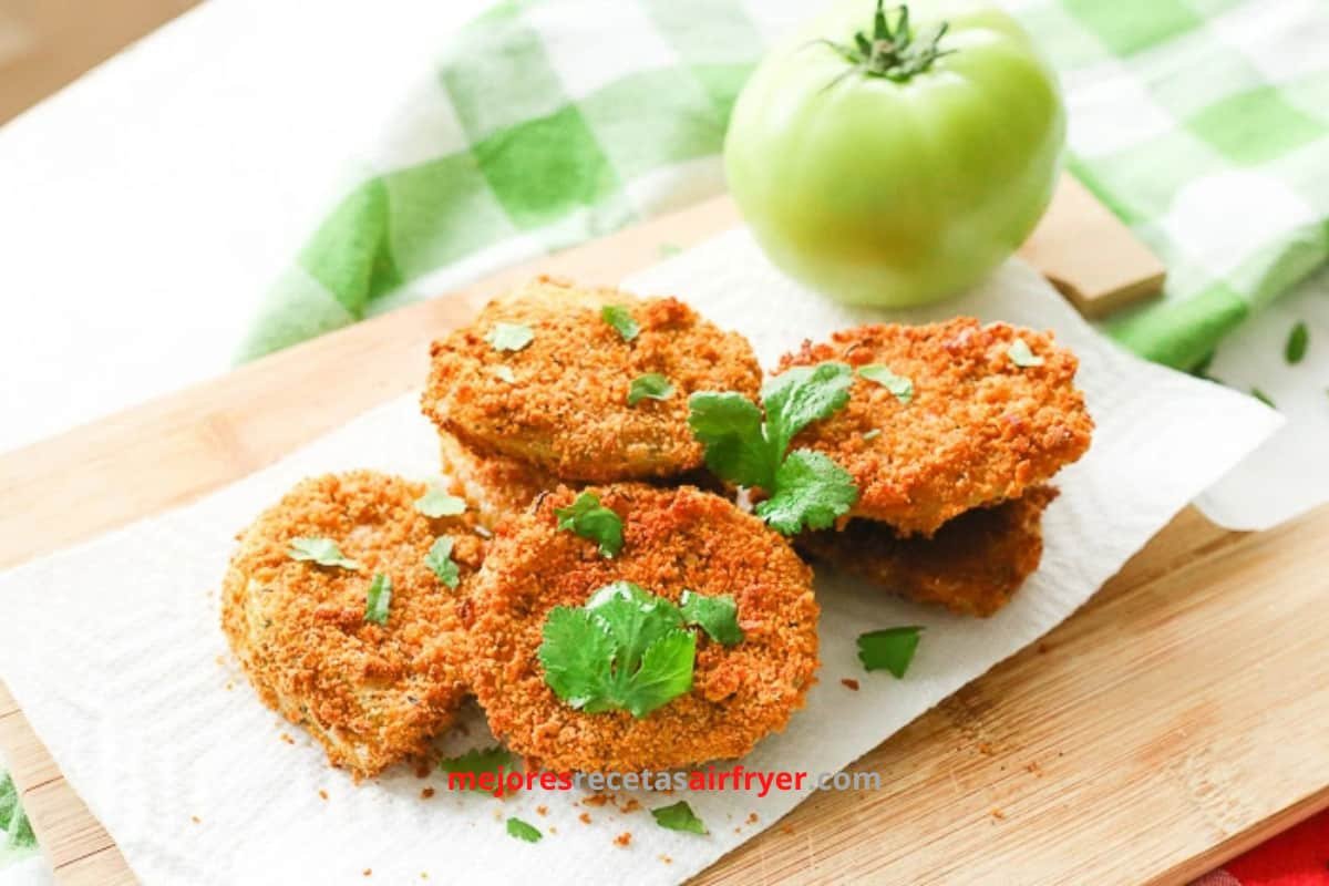 Tomates verdes fritos en airfryer