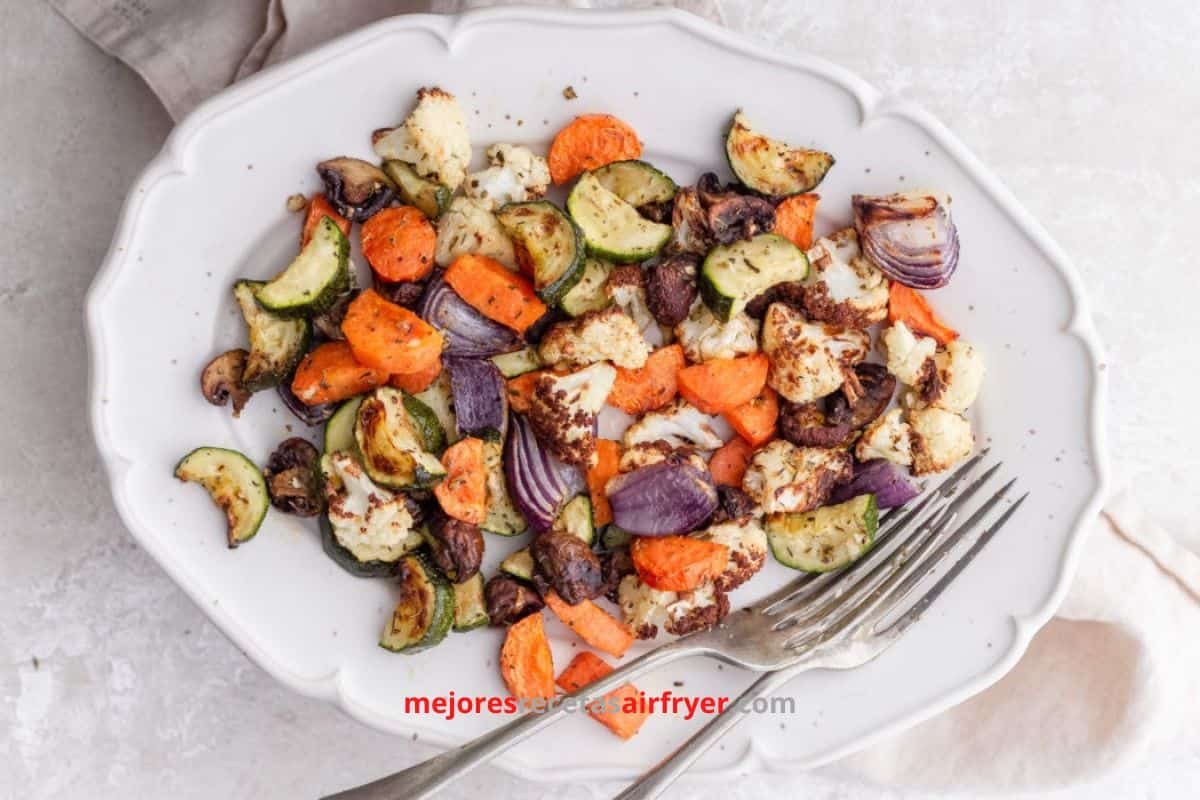 Verduras asadas en airfryer